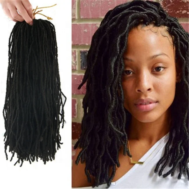 

JHsport Africa Europe America Women Dreadlocks Synthetic Hair Extensions, Black