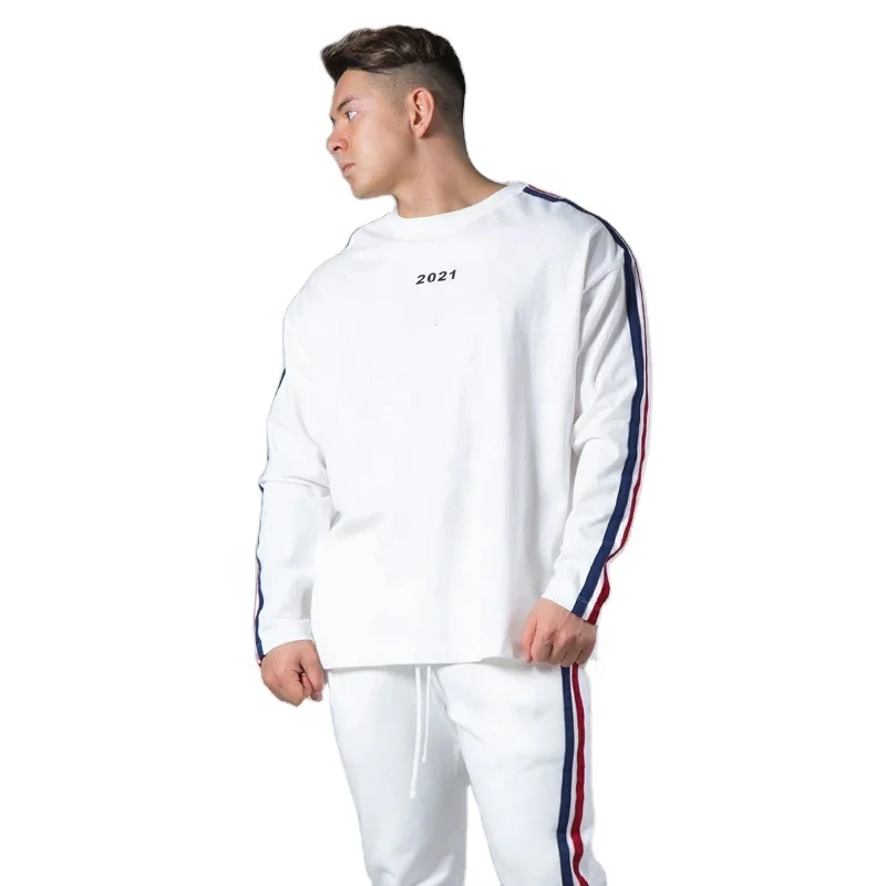 

Spring New Fashion Brand Stretch Sports Fitness Base Shirt Men's Top Unisex Tech Fleece Tracksuit Set