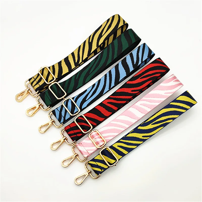 

REWIN Western Popular Zebra Pattern 3.8cm Wide Stripe Purse Straps Hand Bag Handle for Ladies Women Girls, 9 colors in stock