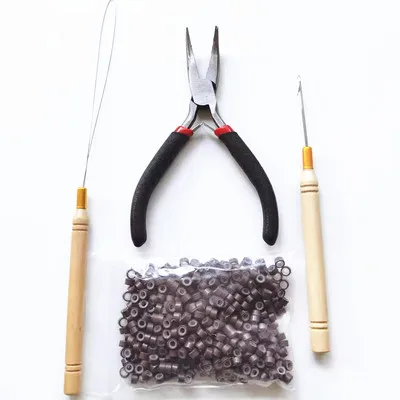 

Amazon Hot Selling Microlink Kit Hair Extension Tool Set Pliers Needles Loop Threader Hair Extensions Tools Kit, As picture or custom