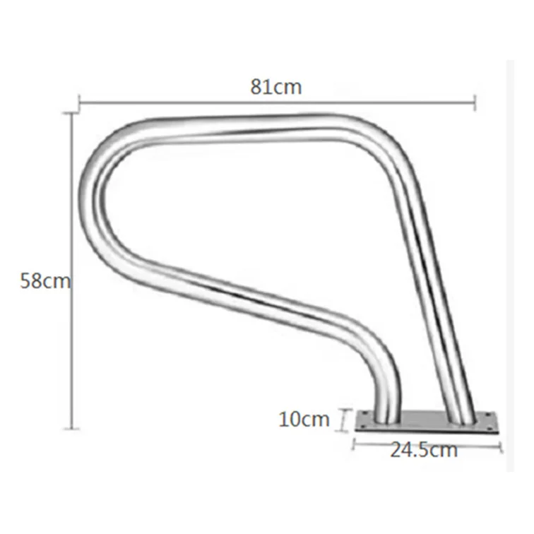 

China custom made removable stainless steel swimming pool handrail for stair