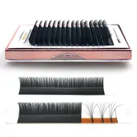 

Deep black mega blVolume Lashes Russian Easy Blooming Eyelashes Easy Fan Bloom 1s Eyelash Private Label fast fan lashes