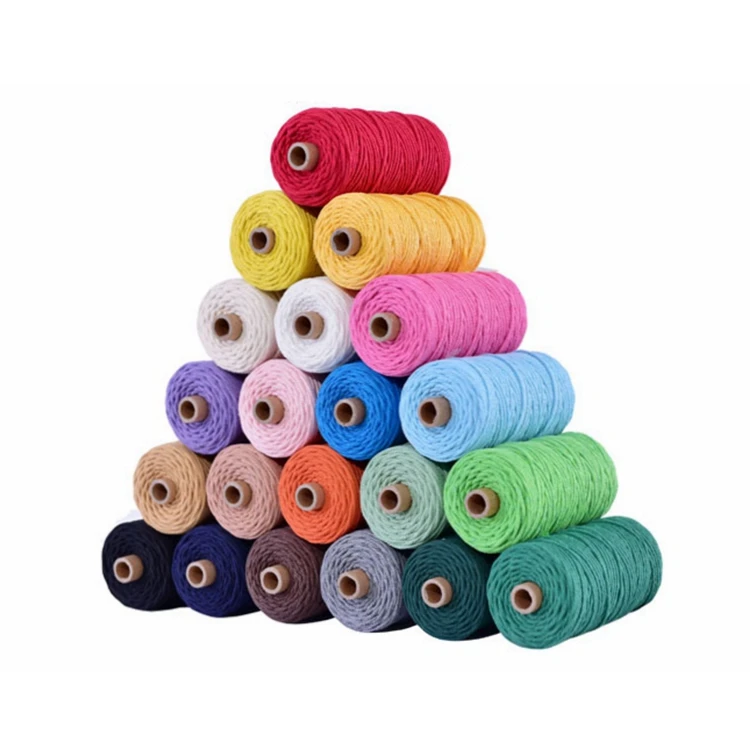 

wholesale eco friendly 3mm 4mm macrame cord cotton rope