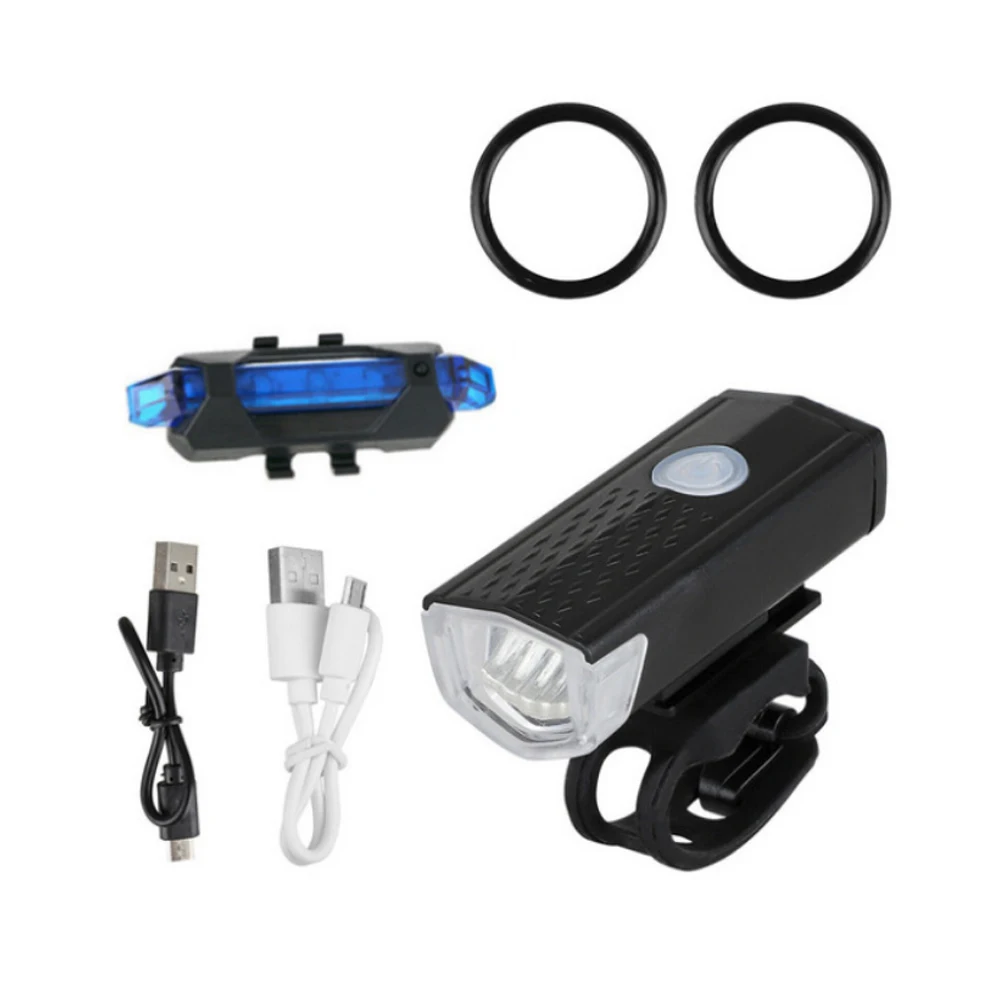 

USB Rechargeable Bicycle Rear Light Mountain Bike Tail Turn Signal Warning Light, Black,white
