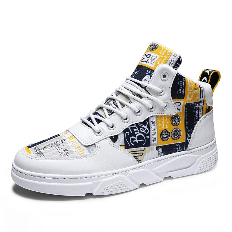 

High Quality Custom Logo Fashion High Top Rubber Sole Canvas Shoes Sneakers For Men, Customerized