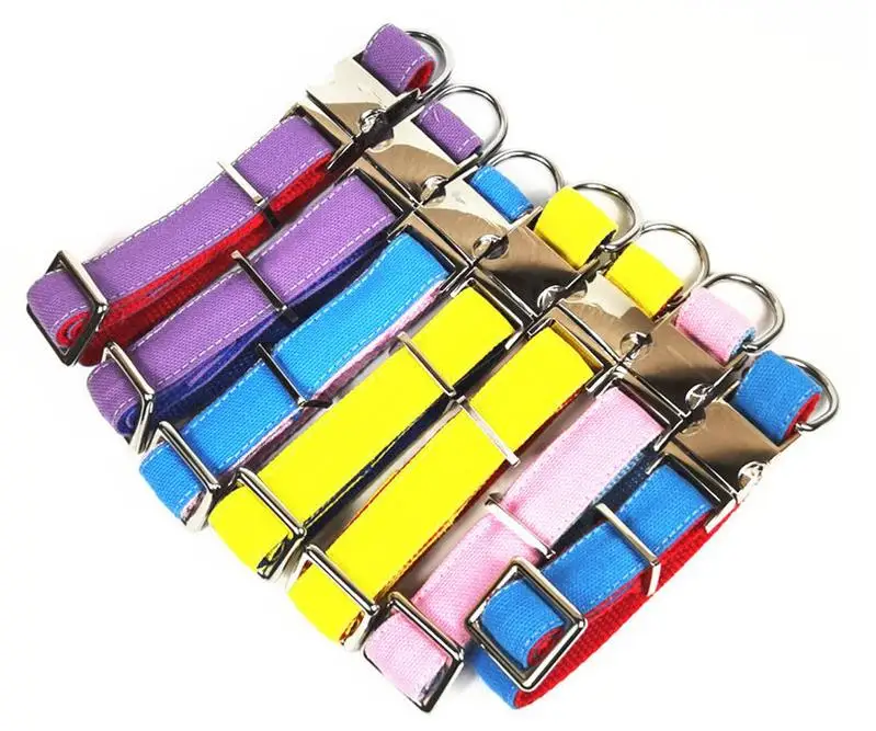 

Hot-selling adjustable engraving lettering metal buckle pet collar dog collar, As pictures