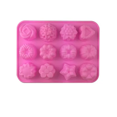 

High quality Candle cake 12 even herbal silicone candle mold cold soap mold silicone hand soap