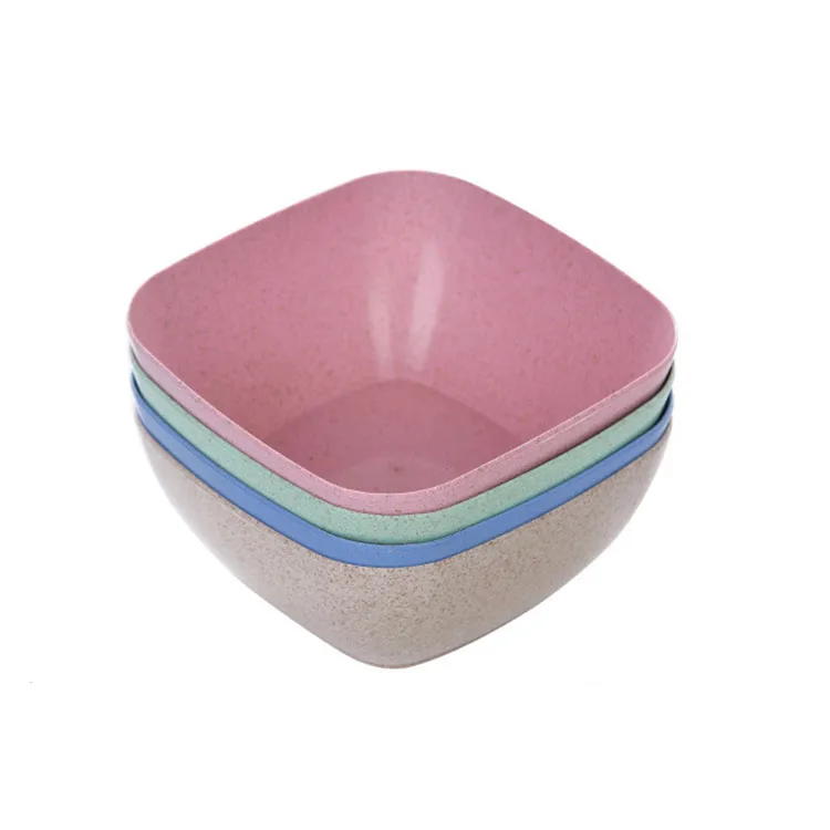 

wholesale factory price snack fruit bowls cheap party use Microwavable Safe Environment Friendly Wheat Straw container, Customized color