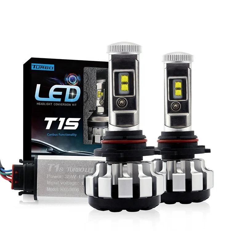 Support customized 80w 8000lm car headlight T1S h1 h7 h11 9005 9006led turbo kit headlight  h4 h13 9004 9007 led headlight