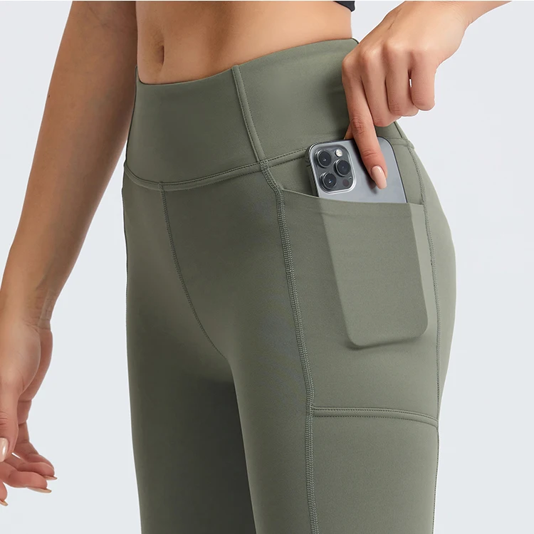 

New Design Spring Trendy Phone Pockets GYM Women Workout Shorts Running Biker Shorts with Pockets, 4 colors
