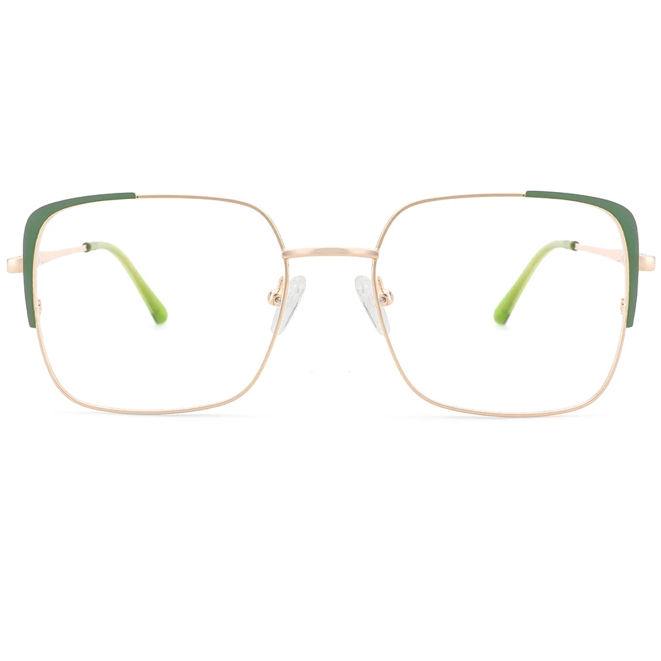 

Metal Paint eyeglasses frames oversize frame spring hinge metal optical frames ready to ship, Custom colors