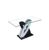 Cheap Modern Dining Table Chairs SET 4/6 Seater Glass top Dining Tables