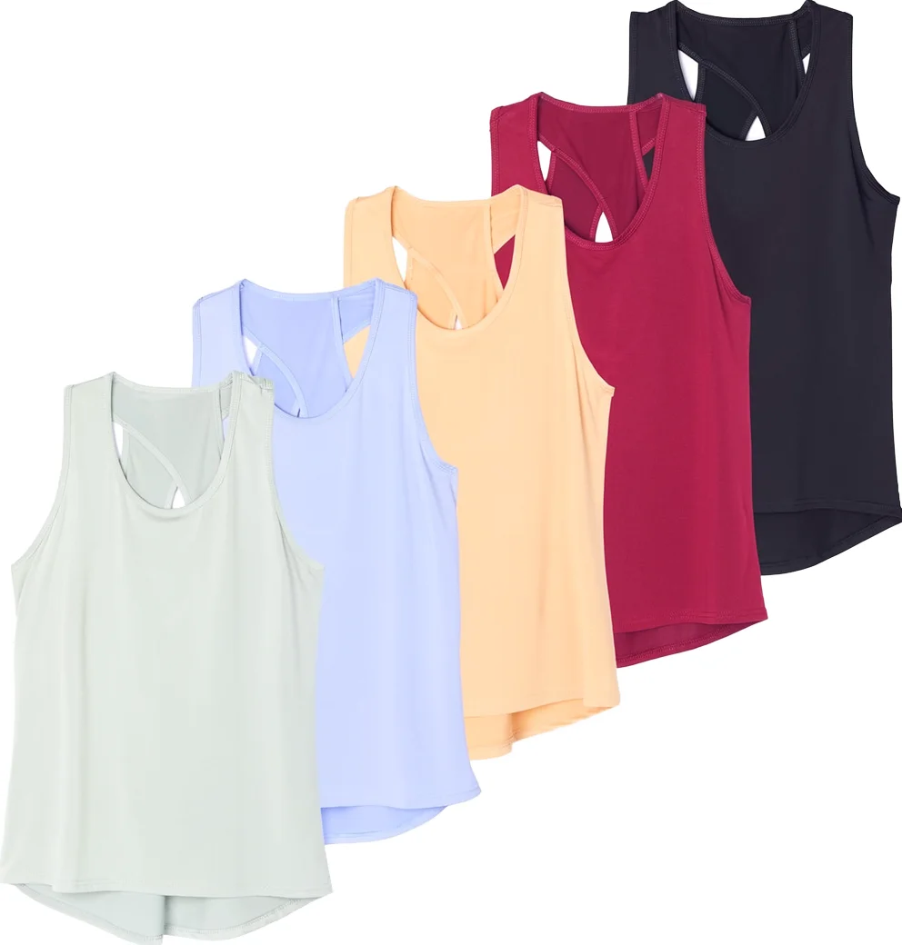 无袖U型领Quick-Dry瑜伽Tank Top