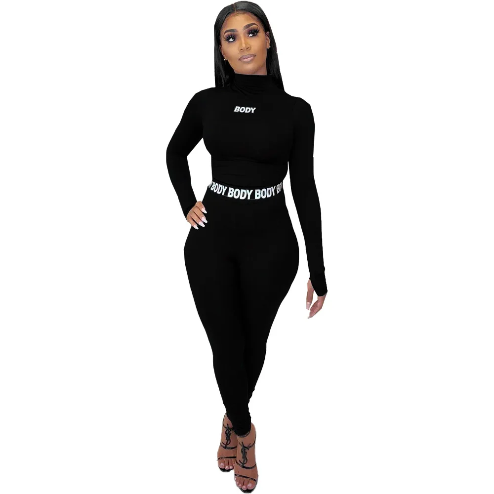 

2 Piece Outfits Women 2020 Long Sleeve Crop Top and Pants 2piece Set Mommy and Me Ladies Fitness Two Piece Jogger Sets