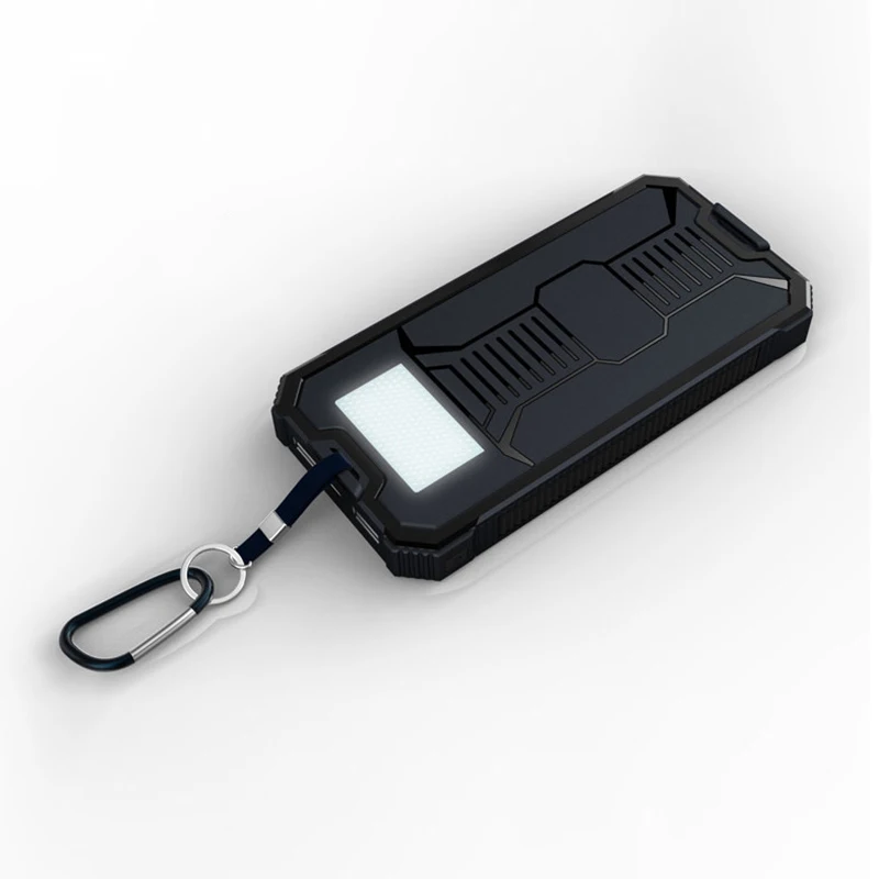 

Outdoor LED Flashlight Portable 10000mah Dual USB Output External Battery Waterproof Charger Solar Power Bank, Orange,black,yellow