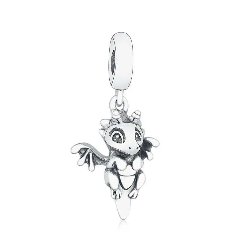 

Fine Jewelry Child Jewelry Gift Fashion 925 Sterling Silver Magic Dragon Pendant Beads Charms