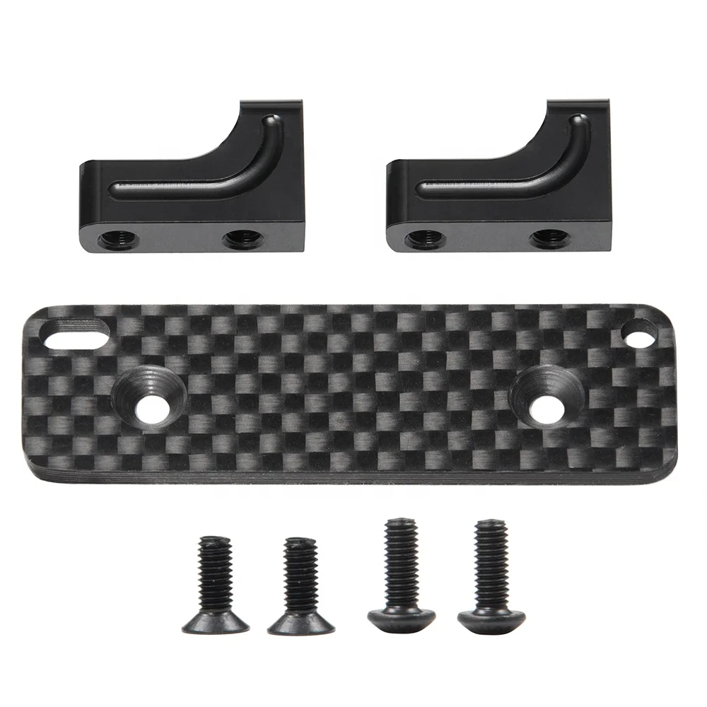 

Metal Servo Mount with Carbon Fiber Skid Plate Set for Axial Wraith 90048 1:10 RC Crawler Cars Upgrade Parts Accessories