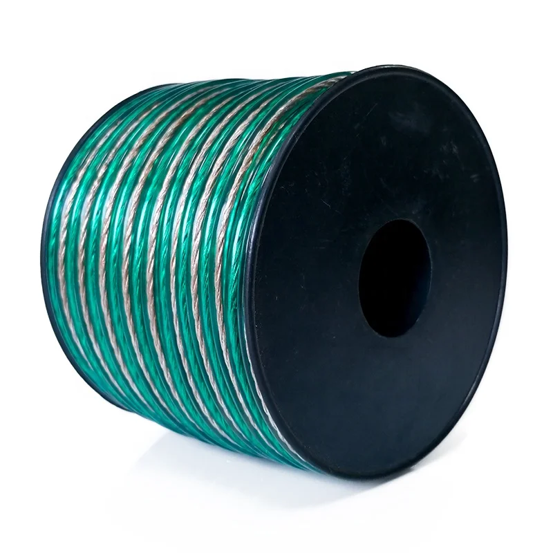 

Factory manufacture Transparent Speaker Cable tinned copper wire 2 core colorful cable for Vietnam market Bird nest housing wire