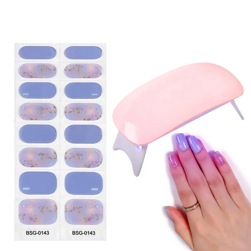 

Beautysticker factory supplier Portable White Nail Kit Dryer Acrylic Portable Mini Nail Lamp UV LED Lamp 3d gel nail stickers