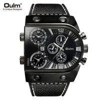 

Oulm Watch 9315 Sports Fashion Quartz Male Watches Military Men Wrist Watch Leather Strap Cool Watch For Men relojes de hombre
