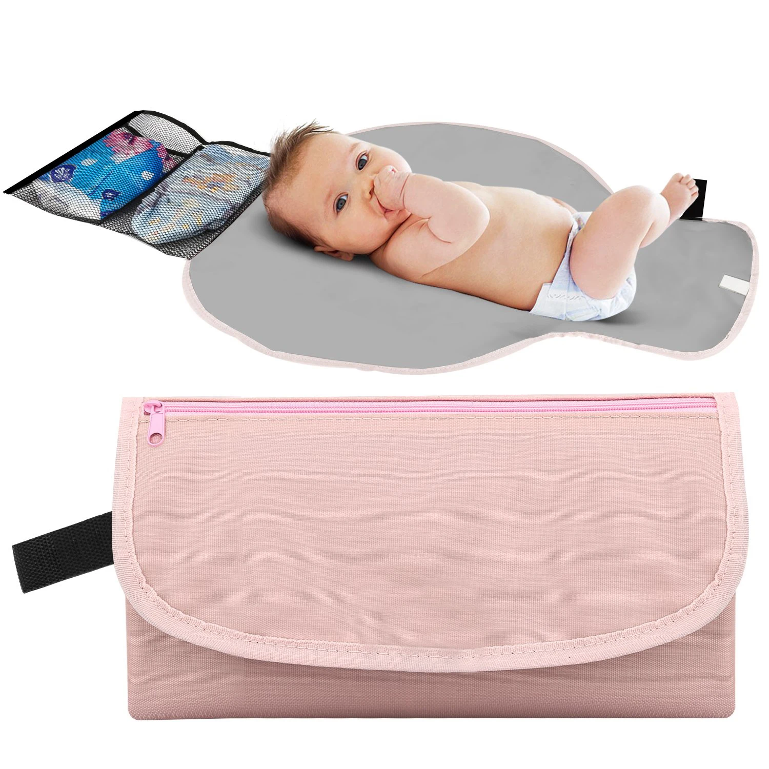 

Portable Mummy Change Mat Foldable Baby Changing Pad Carry Handle Diaper Changing Pad, As pic or as customized