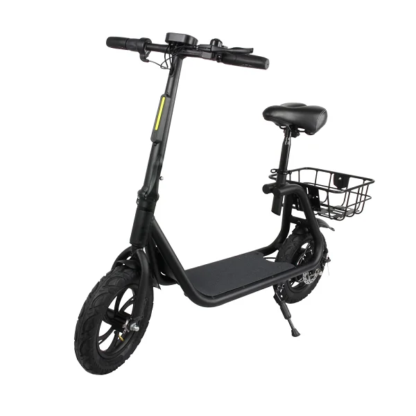 

Hot sale 12/14inch 350W 500W big wheel mobility electric scooter with shopping basket available in EU warehouse for adults, Black red green blue customized color