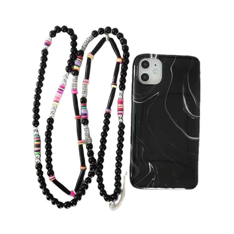 

Handmade Customized Acrylic Plastic Tassel Beads Phone Strap Purse Lanyards Lanyards Beaded Phone Chain