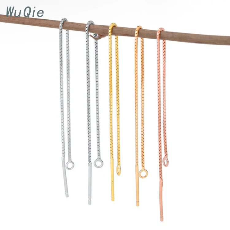 

Wuqie 925 Sterling Silver Ear Thread Anti-allergy Minimalist Jewelry Long Ear Line for Earring Making Jewelry Findings