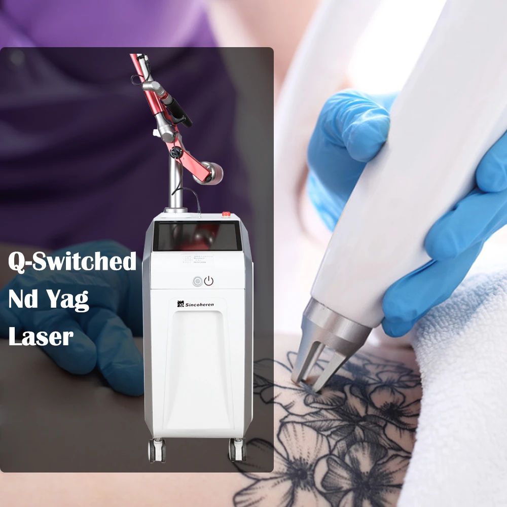 

Sincoheren approval pico q switched nd yag 1064nm 532nm picosecond laser tattoo removal machine factory price