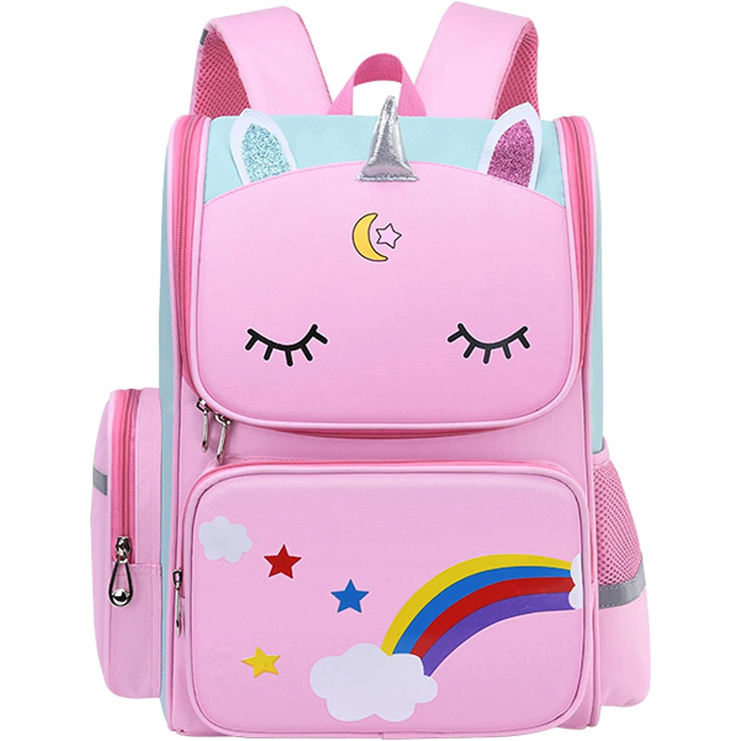 

YSJ Unicorn Girls Backpack for School Backpacks For Kids 16inch School Bag for Girls Pink Children BookBag