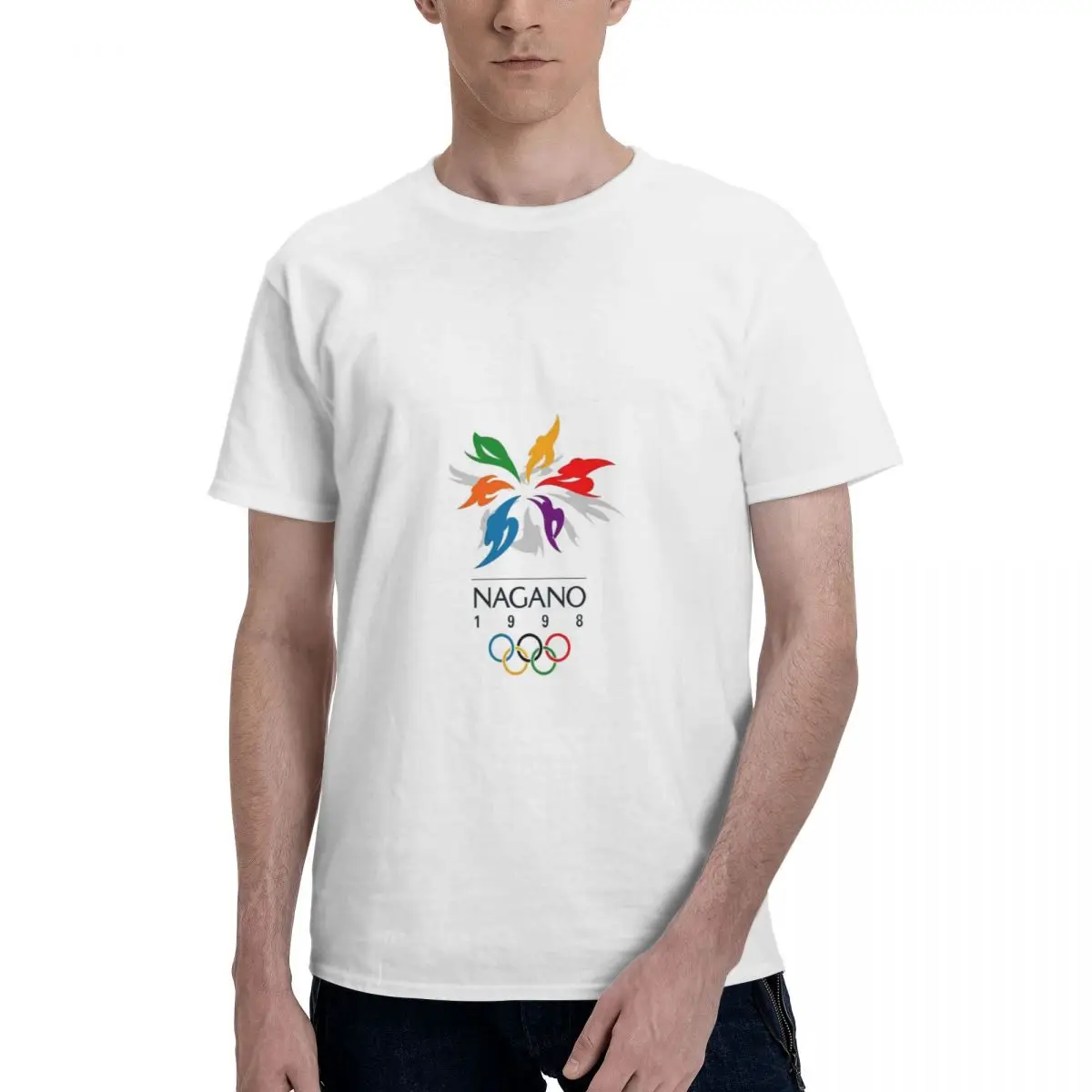 

Men's Olympicsy T-shirt custom printing picture T-shirt printing logo 100 cotton T-shirt MOQ 2 new style designs