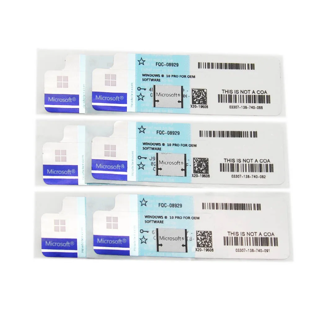 

Wholesale microsoft windows 10 Professional OEM Sticker Key for Windows 10 pro oem System