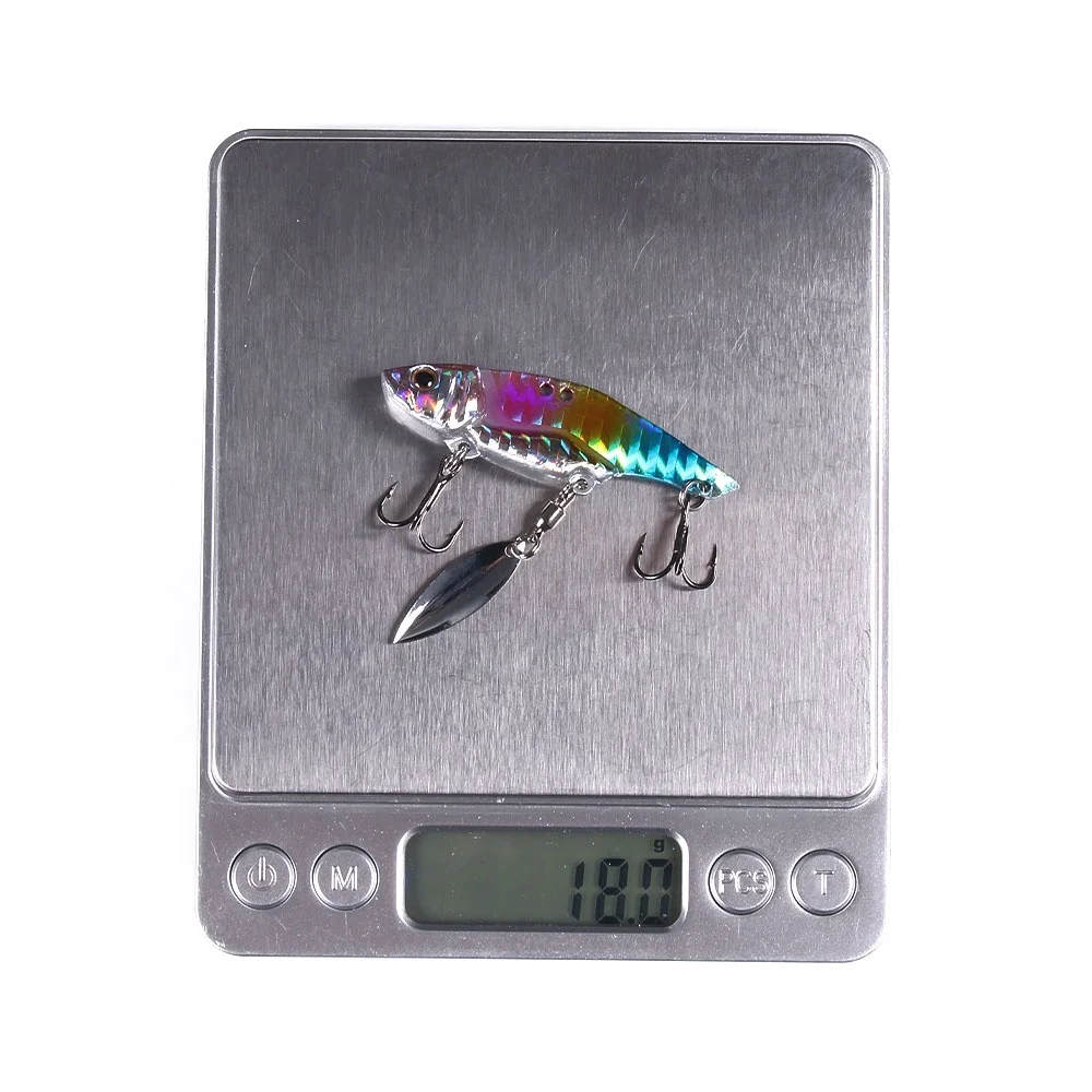 

Hengjia Metal Jig with spoon 12g 50mm 16g 55mm vibration jig VIB Fish Bass Fishing Lures, 8 colors in stock/blank/oem