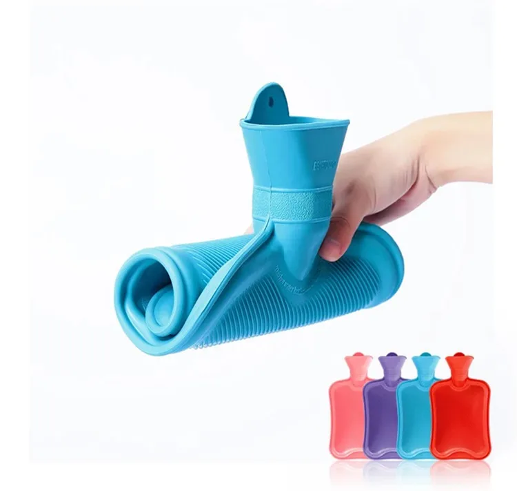 
hot water bottle nature rubber pvc 2000ml 1500ml 1000ml 500ml red green blue cover BS bolsa hot water bag 