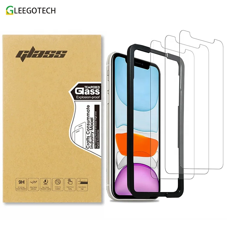 

Amazon Customization 3 Pack 9H Anti-fingerprint Tempered Glass with Installation Tray Screen Protector for iPhone 13 12 X XR