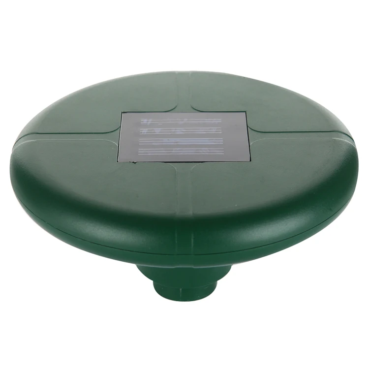 

Outdoor solar powered sonic wave mole repellent pest control animal repeller, Dark green