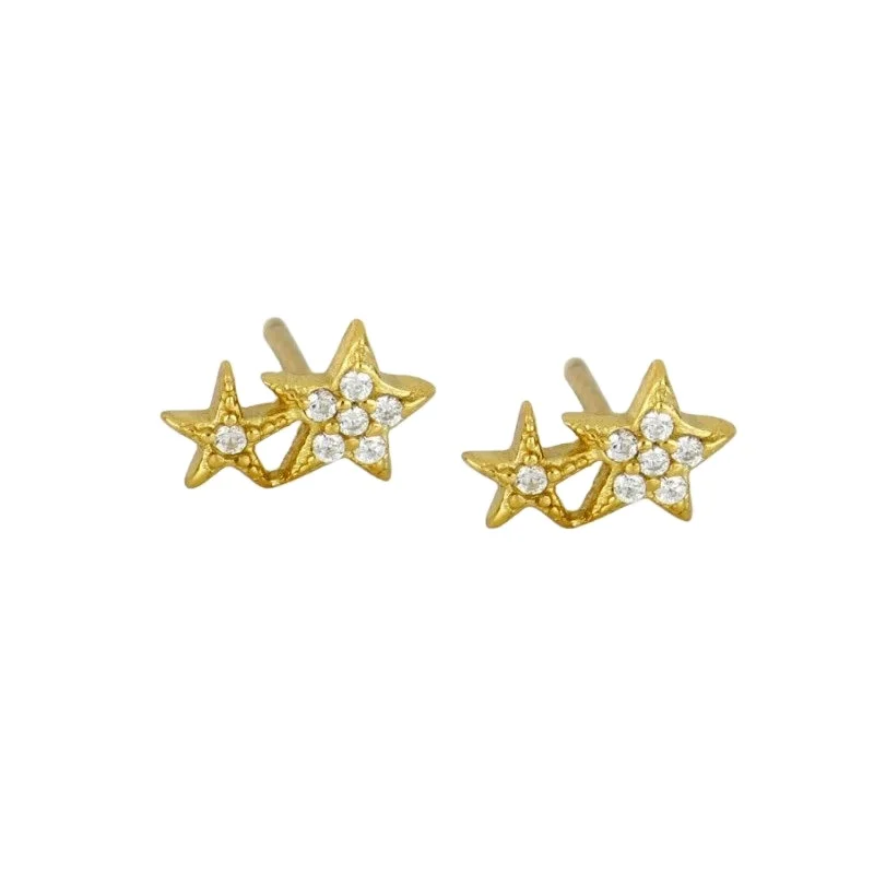 Mini 925 Sterling Silver Star Zircon Stud Earring Trendy Jewelry New