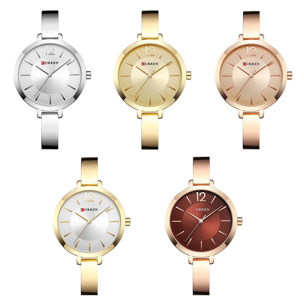 

CURREN 9012 TOP brand fashion women watch stainless steel strap High quality quartz movement wristwatch, 5 colors