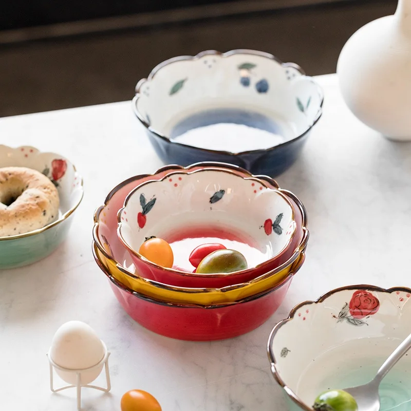

Factory direct creative Japanese breakfast bowl fruit salad bowl dessert bowl
