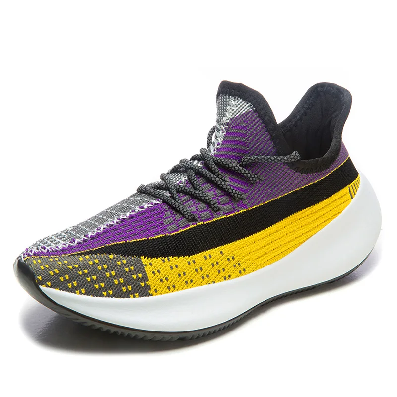 

2021 new fashion personality casual men's shoes simple breathable sports men's shoes non-slip fashion flat shoes, White