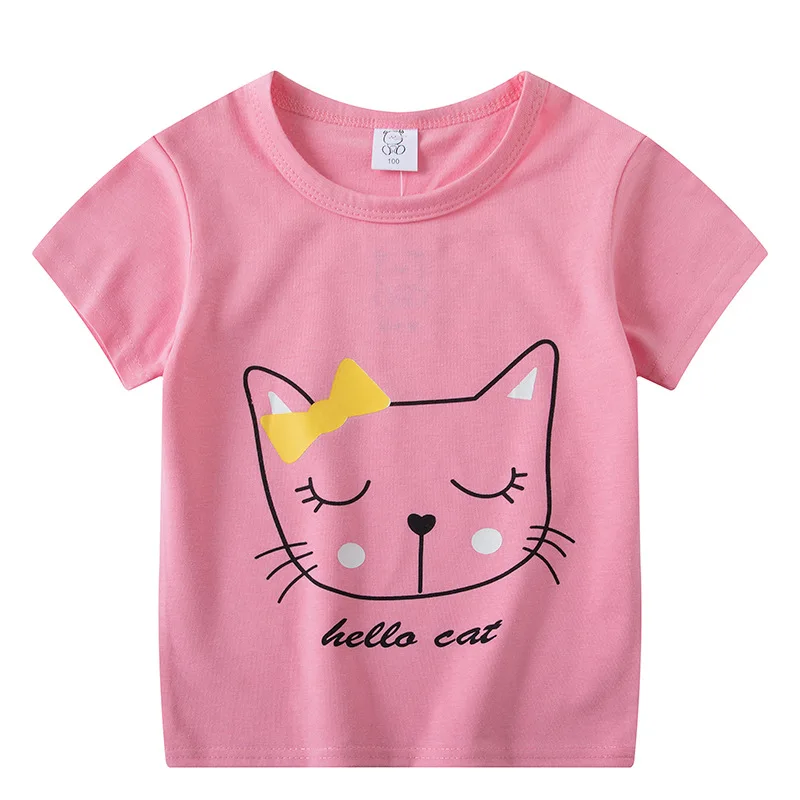 

wholesale 2-7Y boys girls T-Shirts Short Sleeves Kids Clothes Toddler Cotton tees Tops, As image shown