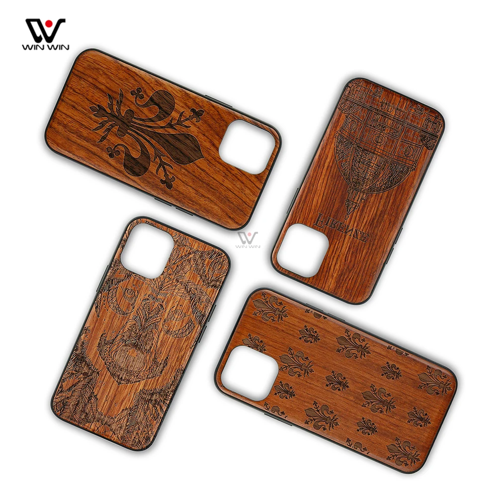 

Hot Sell Waterproof Wood Back Cover Mobile Case For iPhone 11 Pro Max