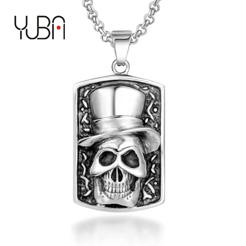

Skeleton Pendant Necklace Keepsake Gift Skull Stainless Steel Pendant