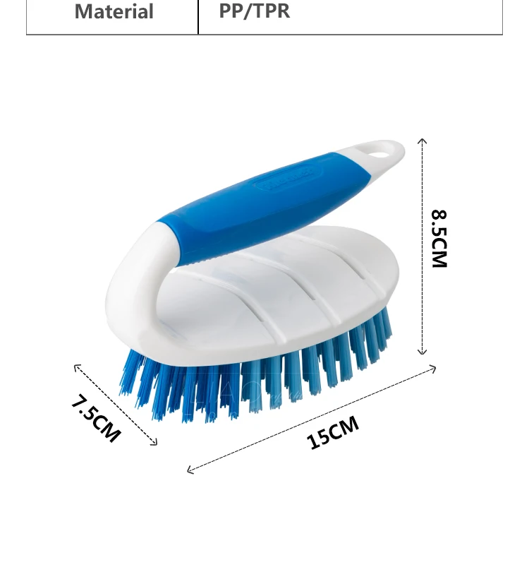 K19020 Kleaner  Household Plastic Durable Cleaning Scrub Brush Laundry Clothes Washing Brush with TPR grip