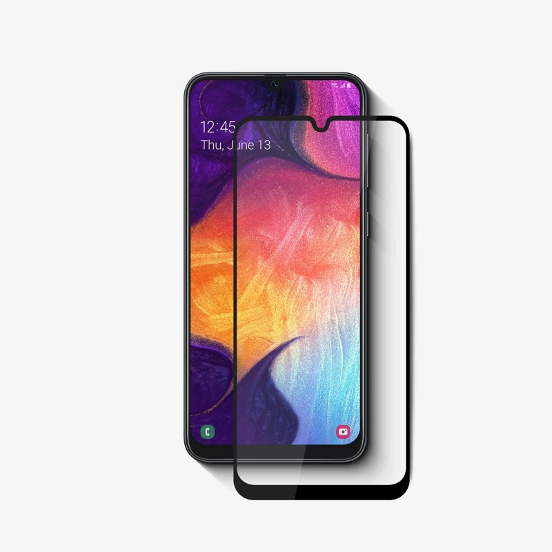 

Hot Sale full cover 5D tempered glass screen protector for Samsung A50e, Transparent