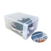 Pop-up Pressure Mildewproof Organizer Shoe Drop Box Under Bed PP Plastic Liter Stacking White Frame Drawer Shoe Storage Box