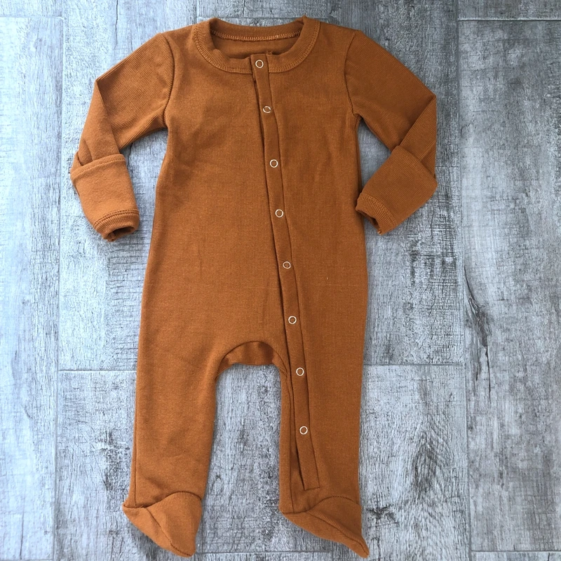 

Linen Cotton Fabric Jumpsuits Mustard Clothes Linen Baby Romper, Picture shows