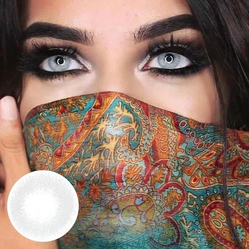 

new arrival lemon greyish colored contact lens contact lenses hot selling cosmetic soft lens size 14.2 mm