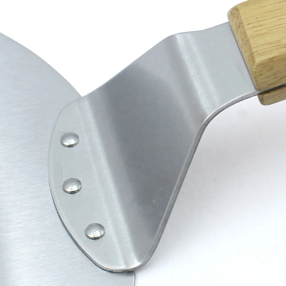
10 inch wood handle Stainless steel pizza shovel pizza peel pizza turner 