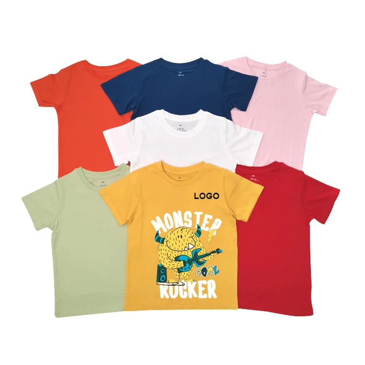 

High Quality Cotton Kids 100% Blank T-Shirts Clothes Tshirts Blank T Shirts Women